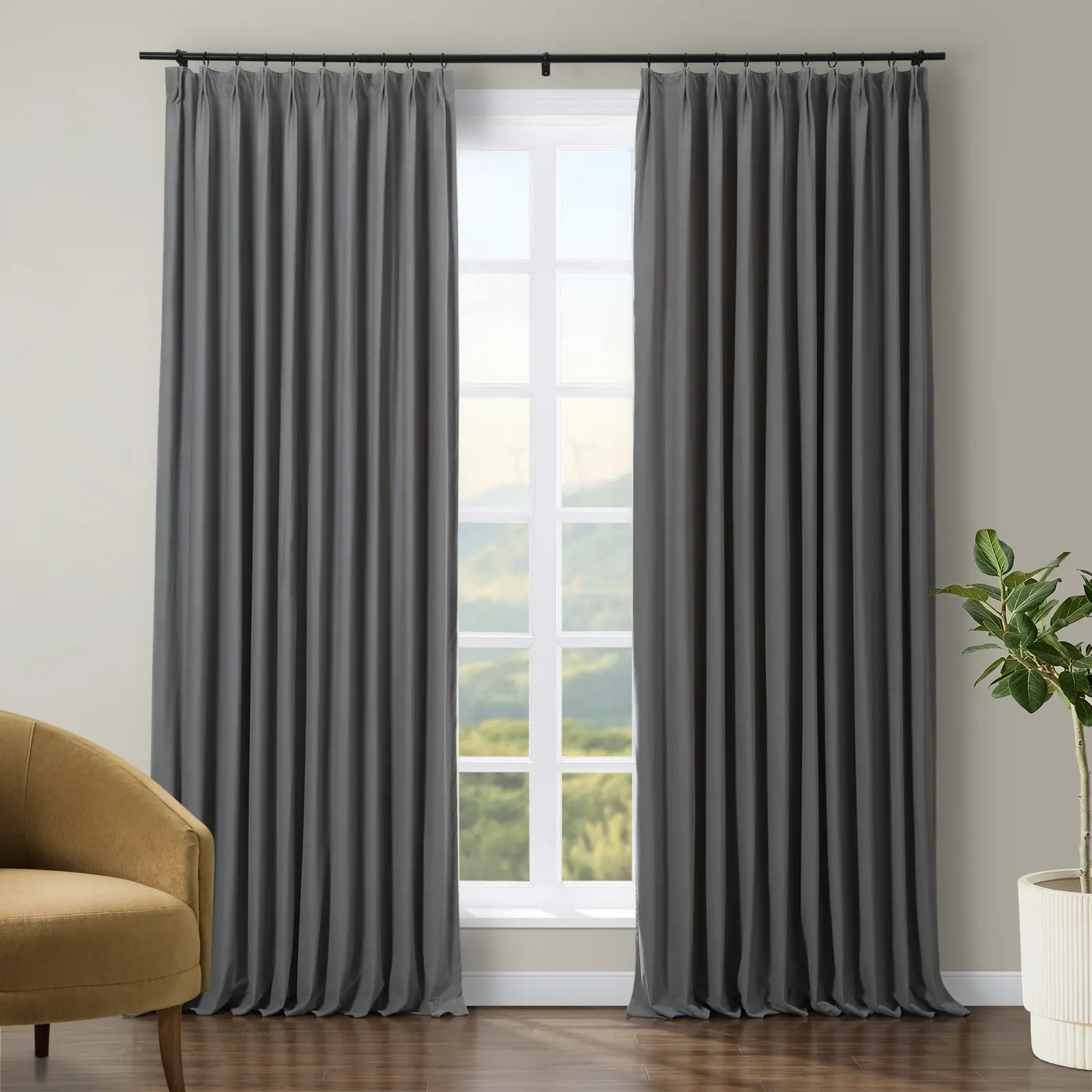 Tavis Premium Velvet Curtain Pleated - Image 35