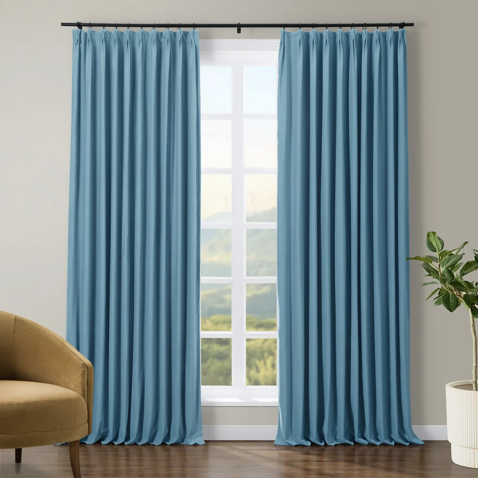 Tavis Premium Velvet Curtain Pleated - Image 37