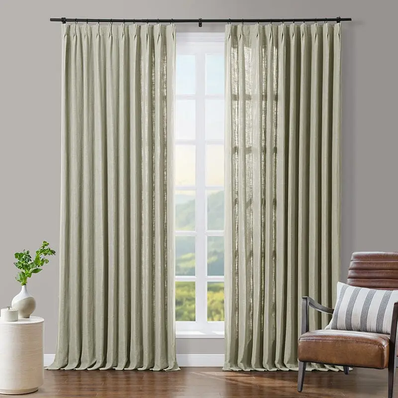 Tia Custom Linen Curtain Pleated - Image 7