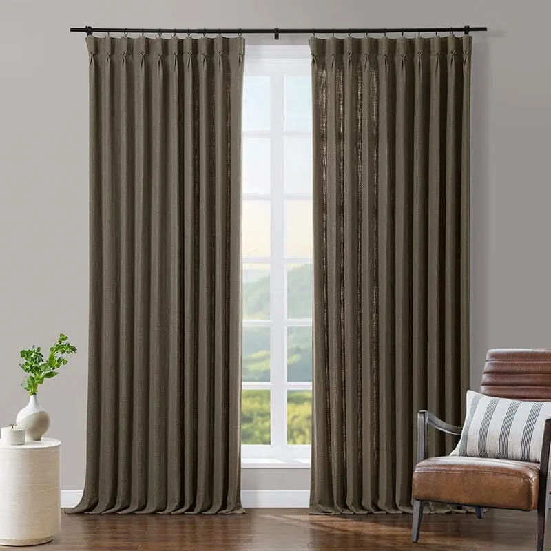 Tia Custom Linen Curtain Pleated - Image 8