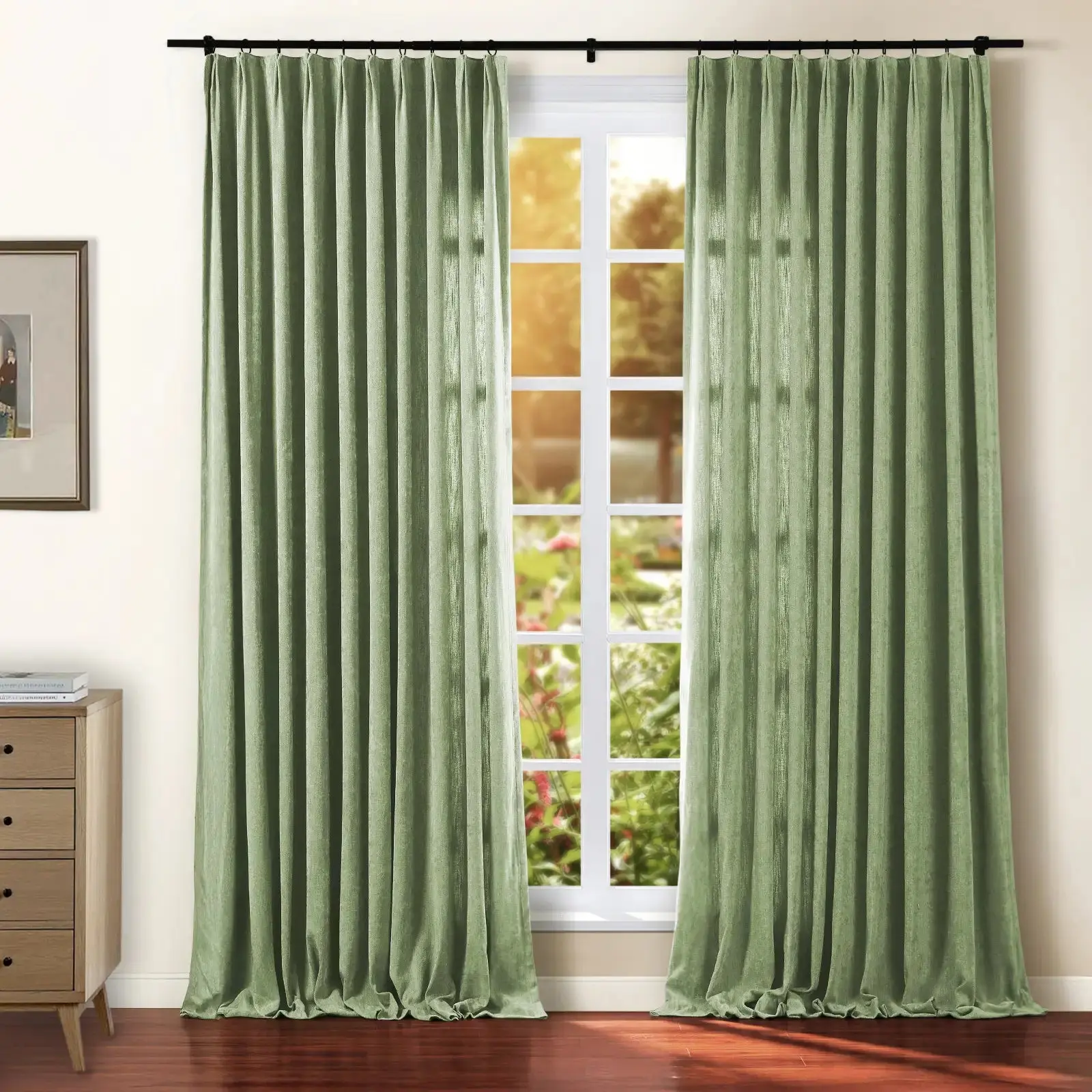 Tino Heavyweight Chenille Drapery Pleated - Image 26