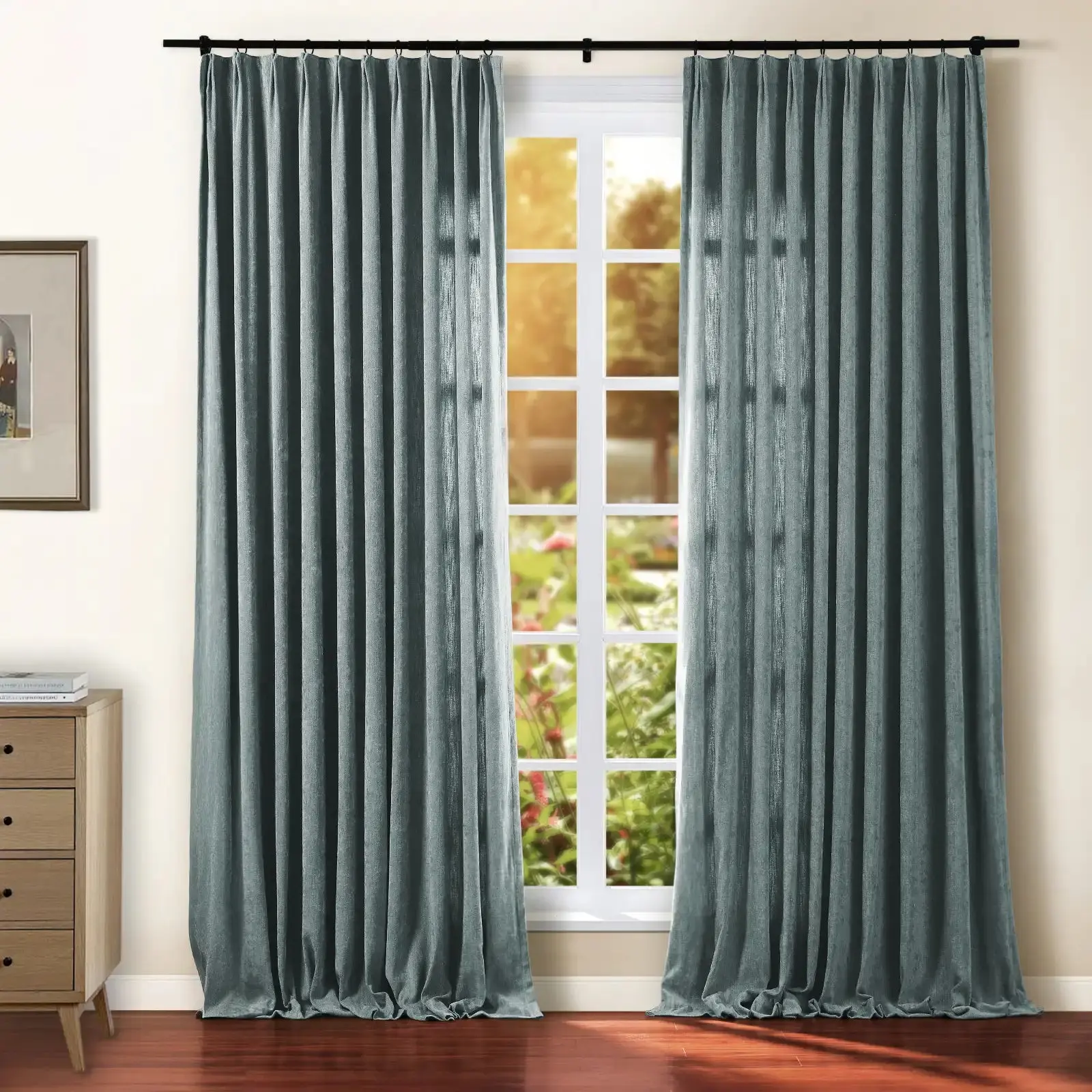 Tino Heavyweight Chenille Drapery Pleated - Image 27