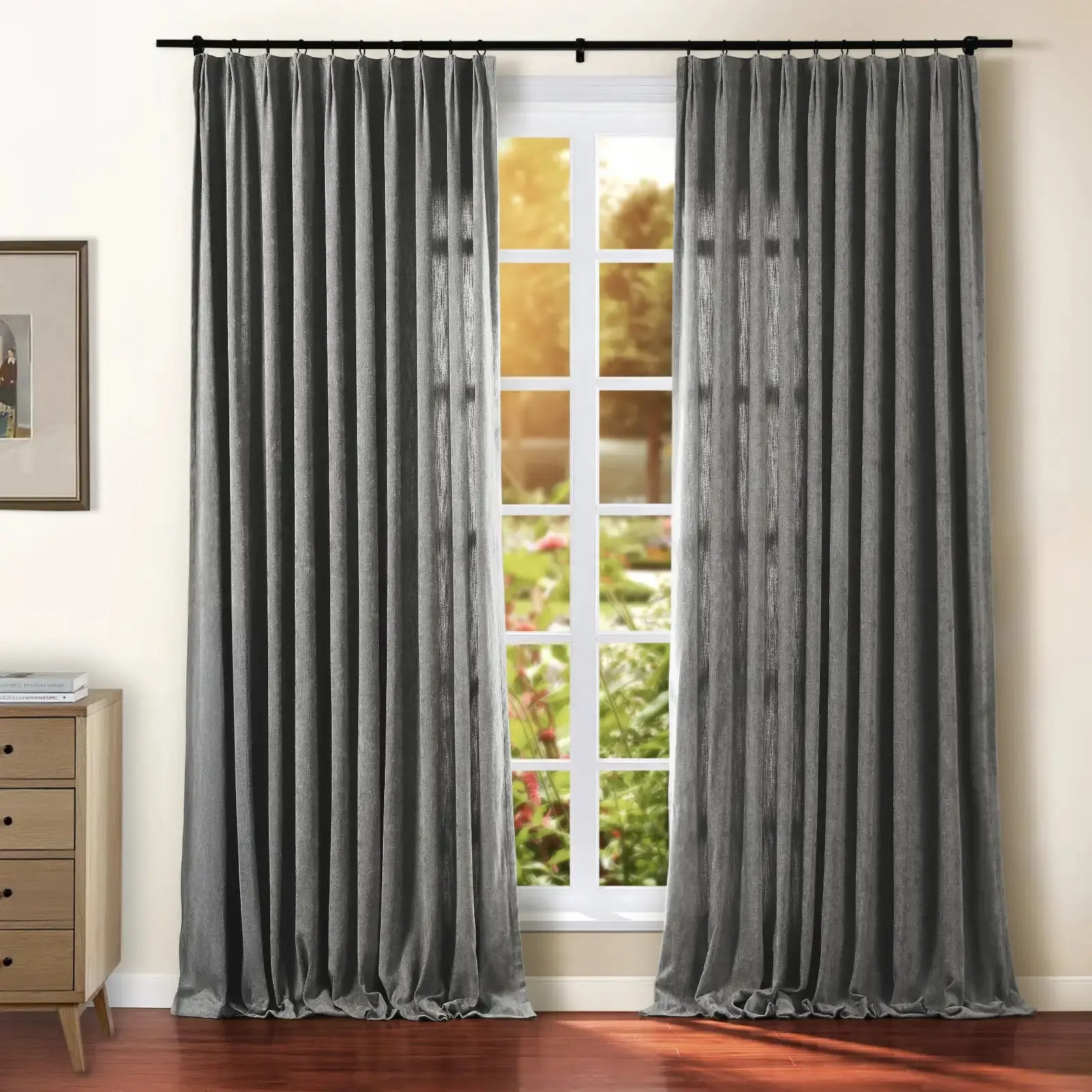 Tino Heavyweight Chenille Drapery Pleated - Image 34