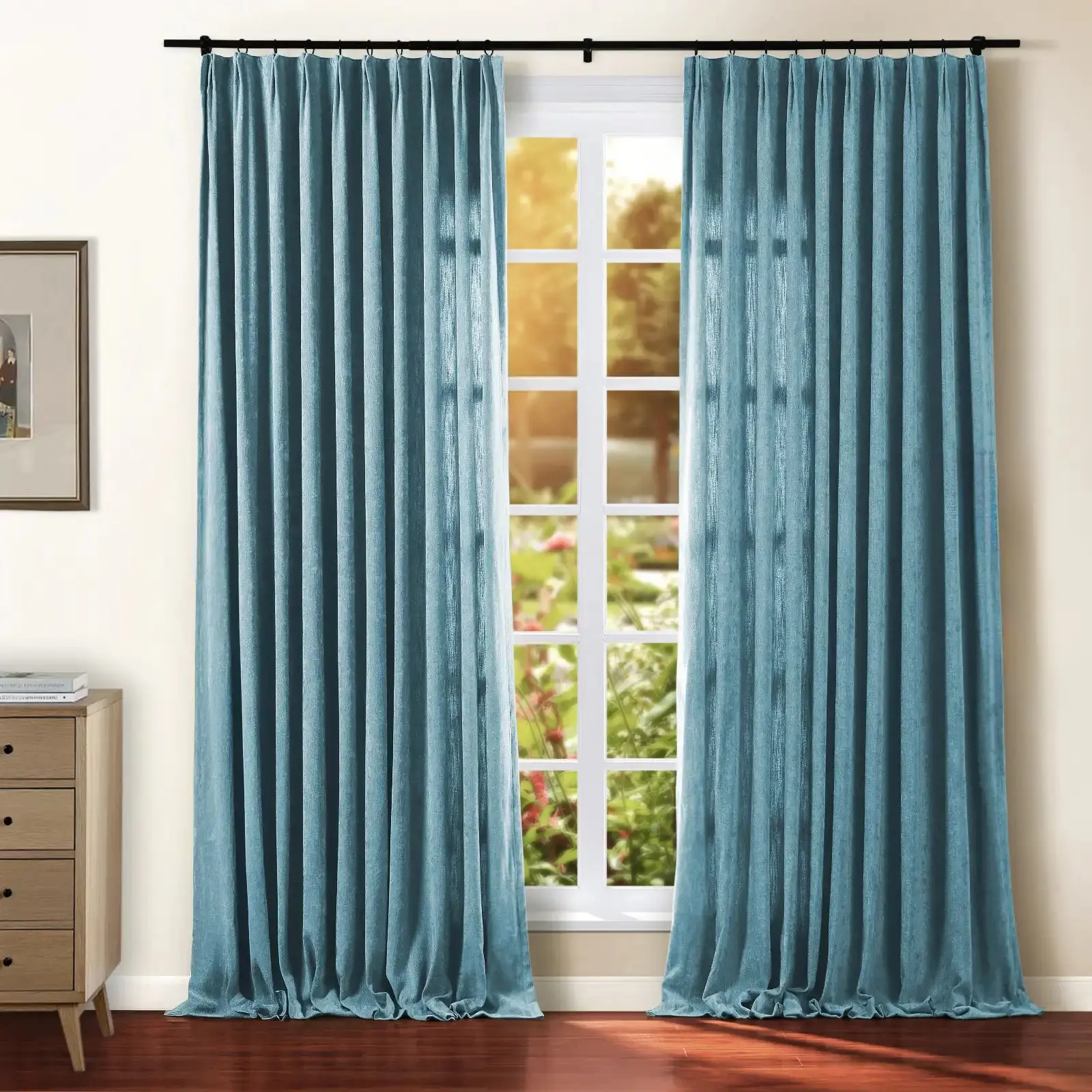Tino Heavyweight Chenille Drapery Pleated - Image 38