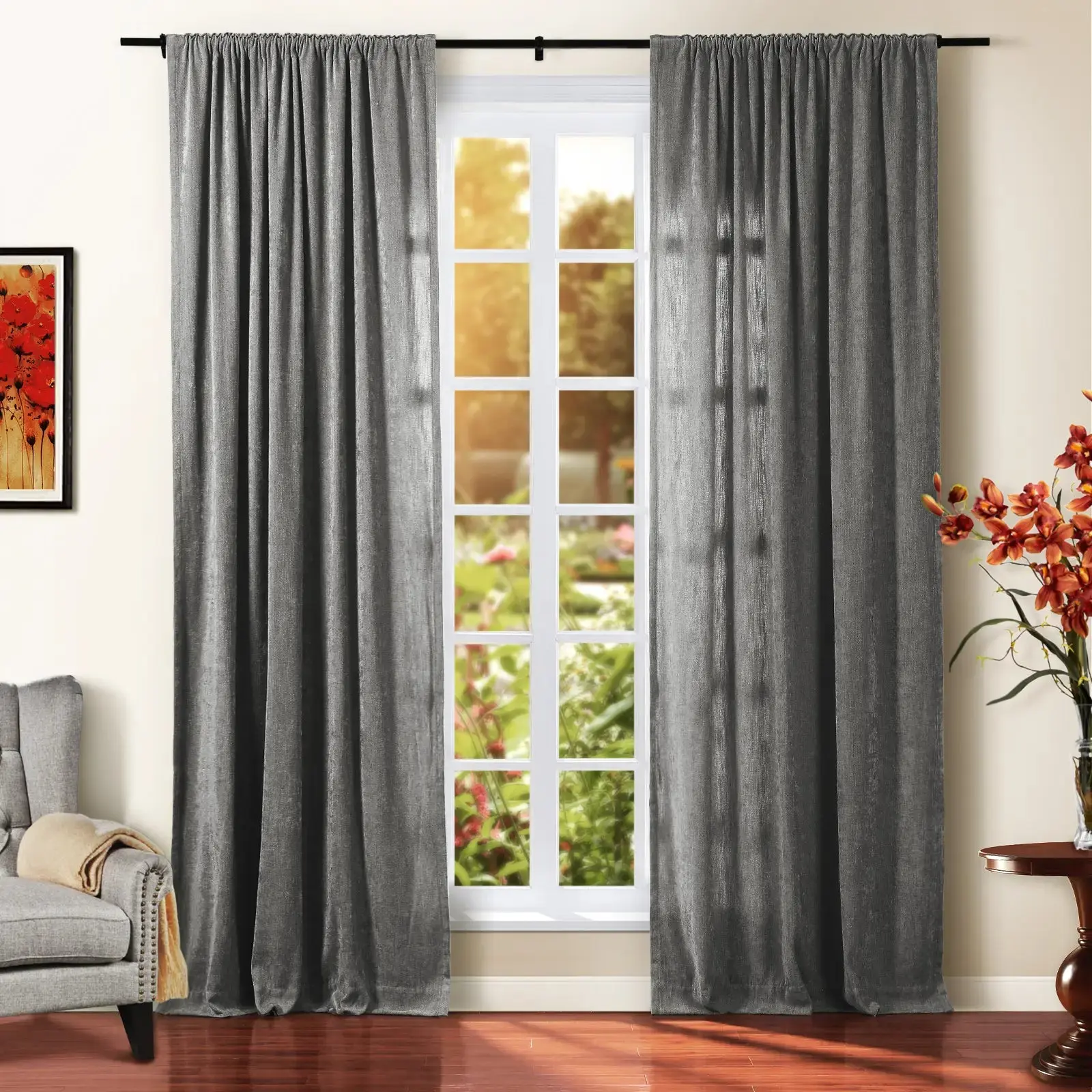 Tino Heavyweight Chenille Drapery Soft Top - Image 27