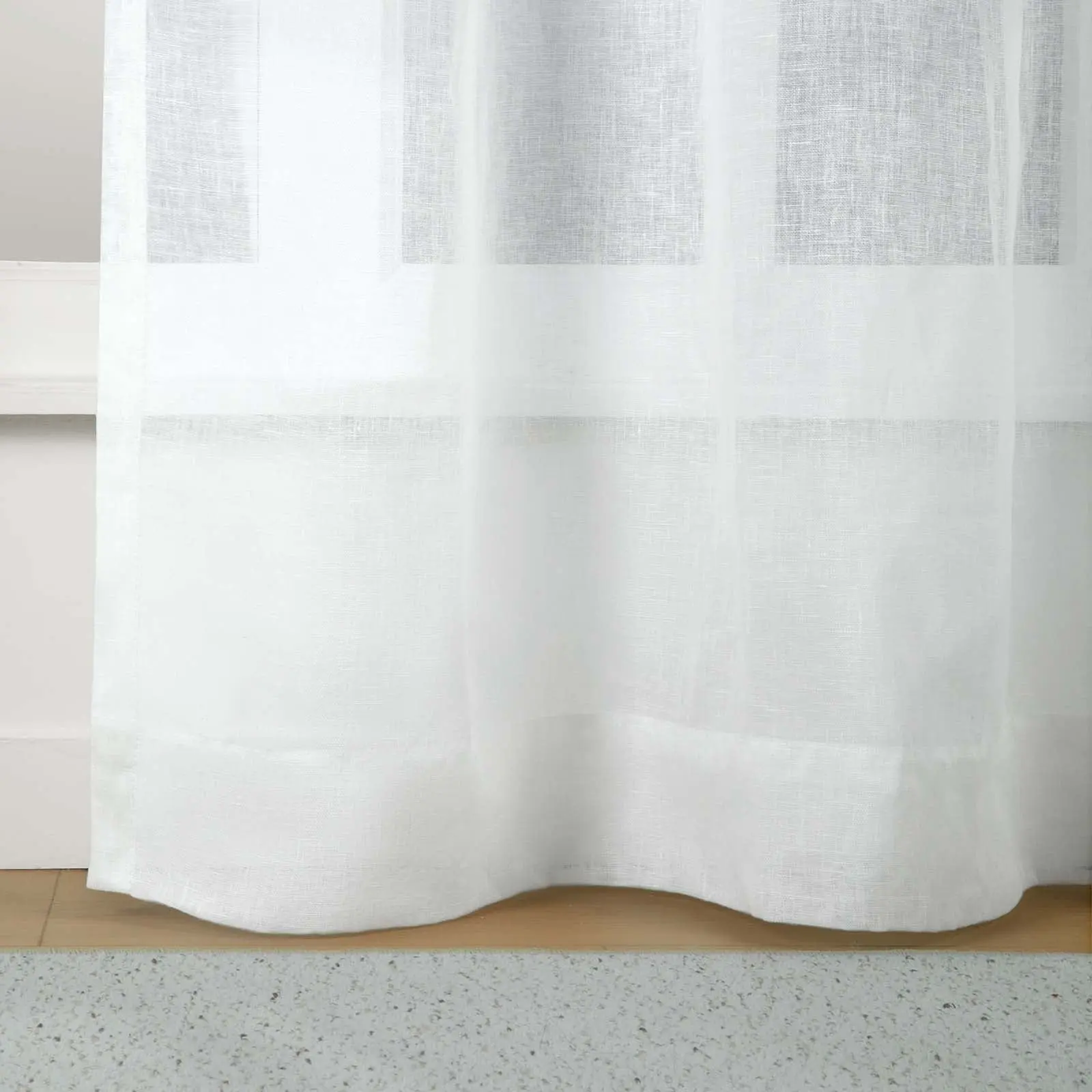 TWOPAGES Joy 100% European Flax Linen Sheer Curtain Soft Top - Image 6