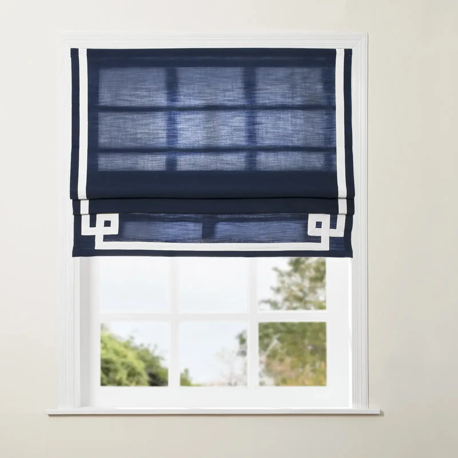 Tyrone Cordless Roman Shade with Border - Image 31