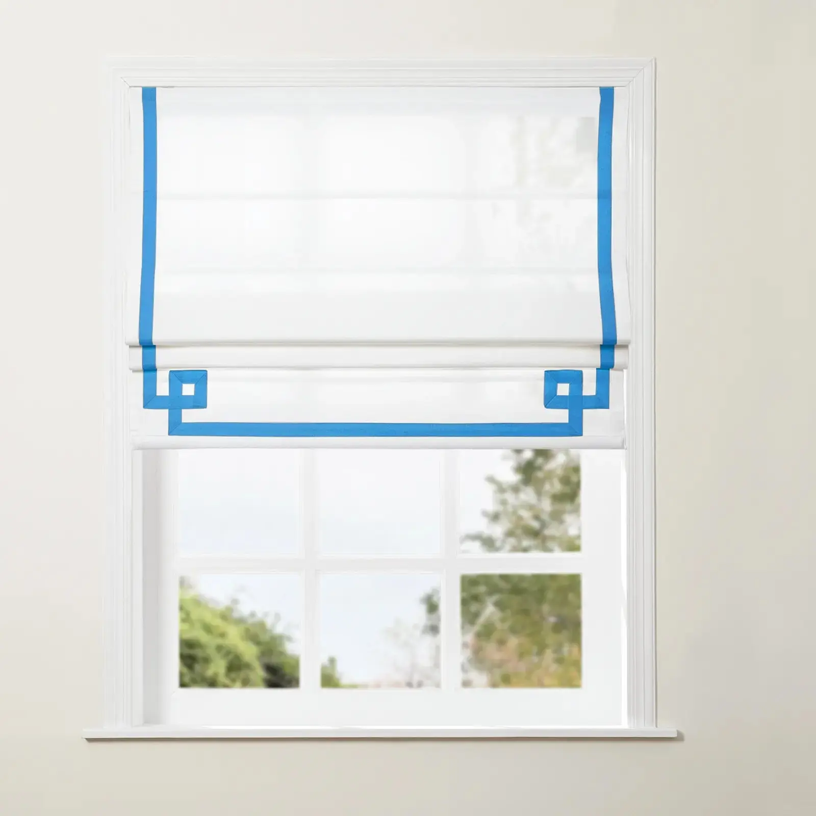 Tyrone Cordless Roman Shade with Border - Image 34