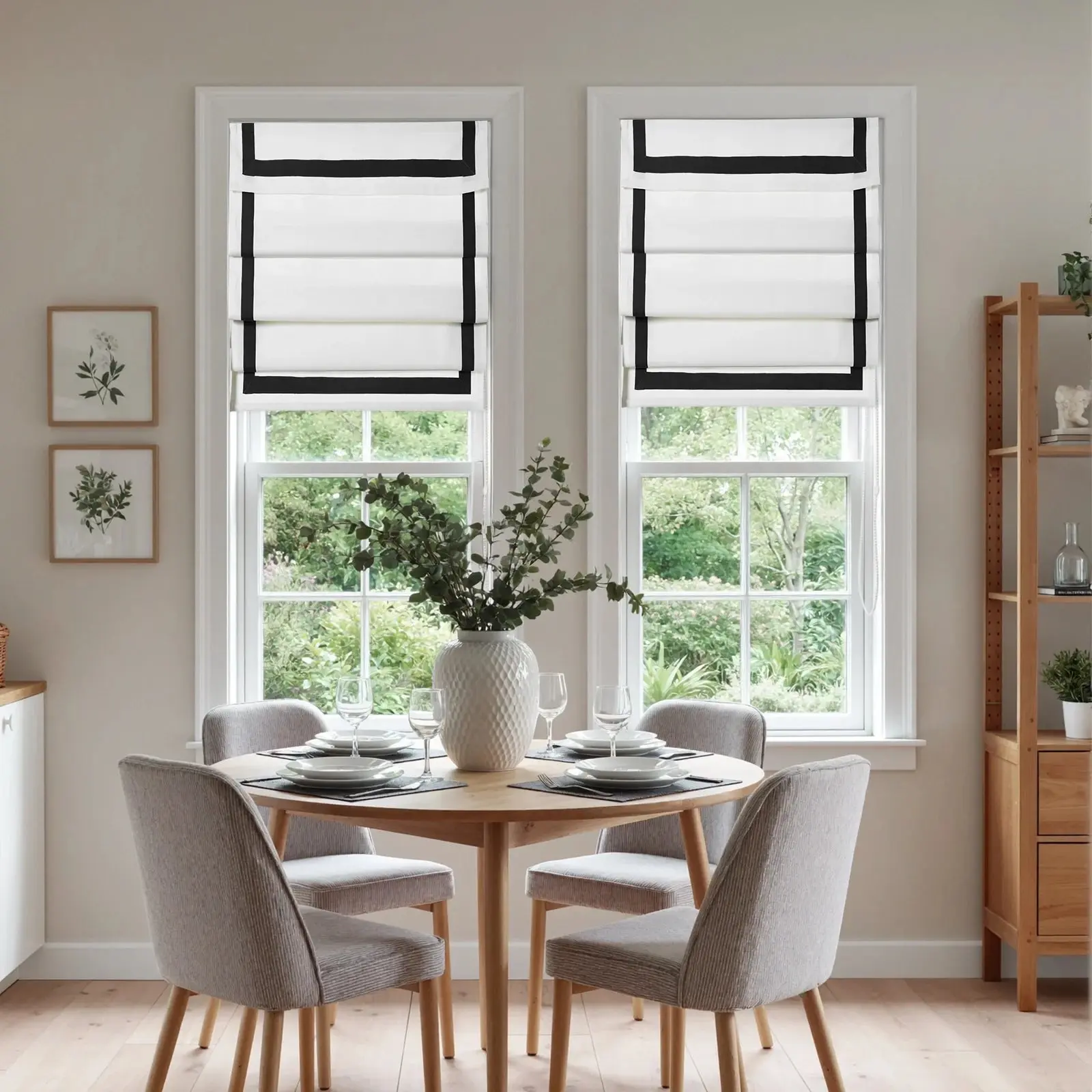 Tyrone Roman Shade with Border Cord Lift - Image 3