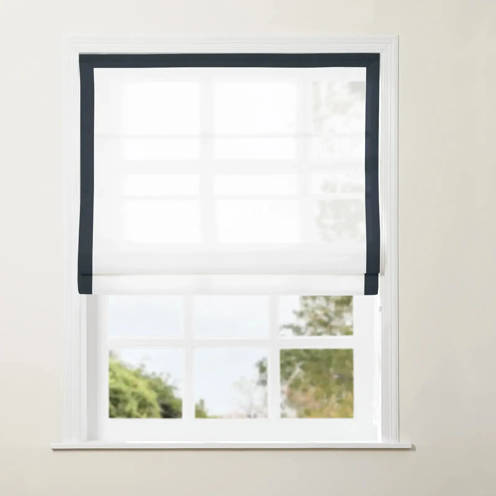Tyrone Roman Shade with Border Cord Lift - Image 45