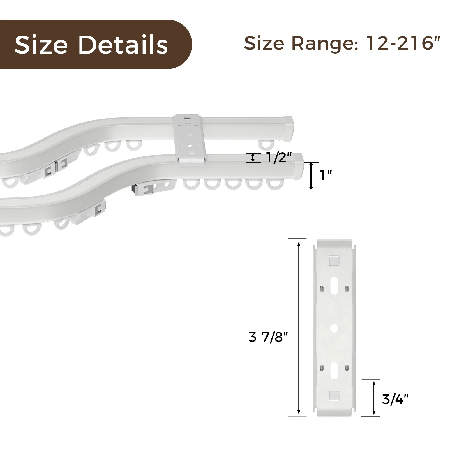 Velin Bendable Double Ceiling Curtain Track - Image 3